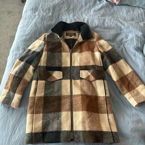 Pendleton women’s Camden Plaid Wool Jacket - Brown and Cream - Picture 3 of 3